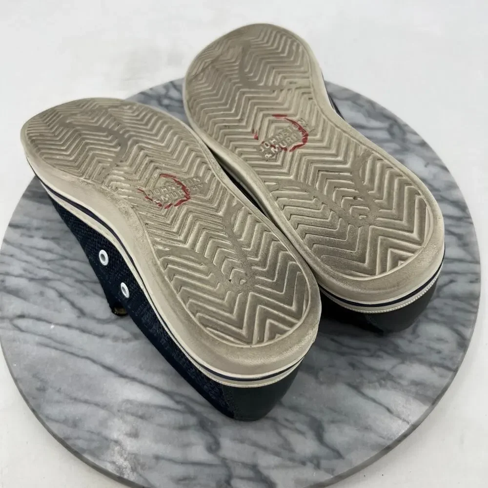 Johnston & Murphy Mens 9 Shoes Navy Trenton Knit Slip On Walking Comfort 25-3637